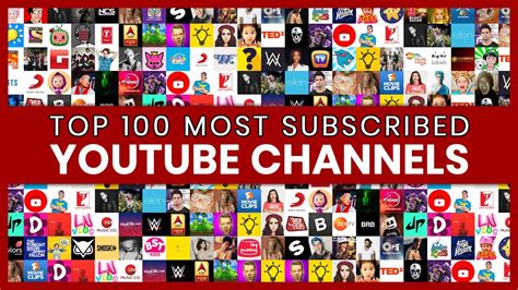 top 100 most subscribed youtube channels